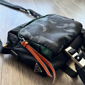 Prada Nylon Messenger Bag Camo